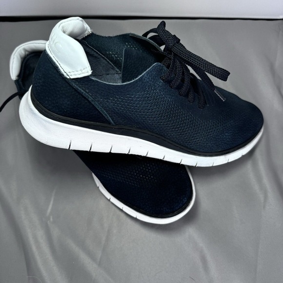 Vionic‎ Joey Navy Leather Sneakers Women's Size 8 - Picture 3 of 13